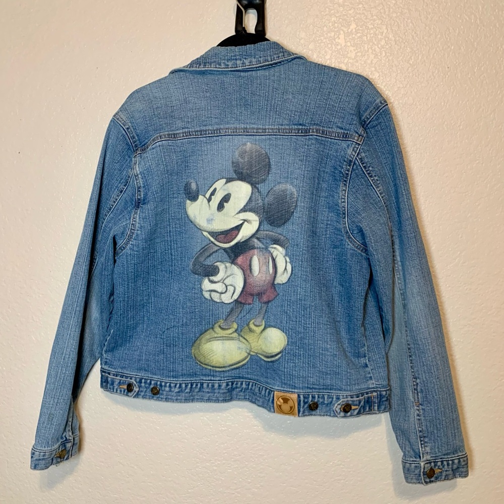Vintage 90’s Y2K Disney Store Mickey Mouse Denim Jean Jacket Blue Size Medium - Picture 11 of 16